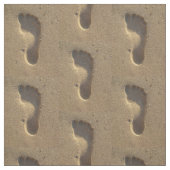 Tissu Empreintes de pas dans le sable (Échantillon)