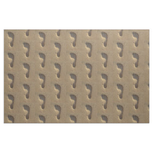 Tissu Empreintes de pas dans le sable