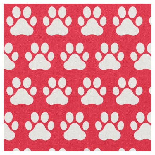 Tissu Empreintes de pattes de chat de chien de compagnie (Fermer)
