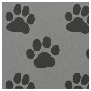 Tissu Empreintes de pattes de chien