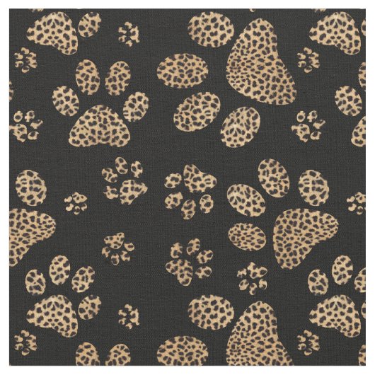 Tissu Empreintes de pattes de Leopard Spot (Fermer)