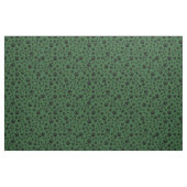Tissu Empreintes de pattes noirs sur vert (Fat Quarter)
