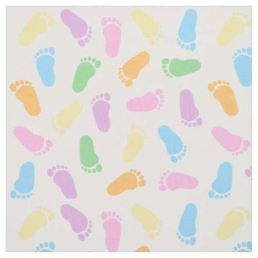 Tissu Empreintes pieds bébé Fabric (Échantillon)