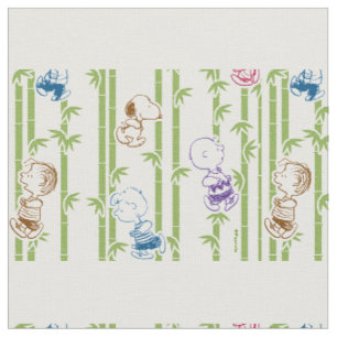 Tissu en bambou avec croquis de la bande de Peanut