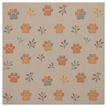 Tissu en coton à empreinte de patte inspiré de l'a