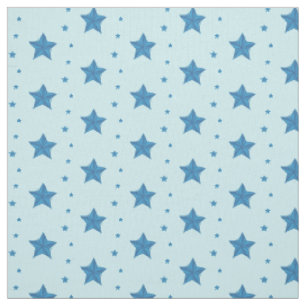 Tissu en coton bleu clair à motif d'étoile nautiqu