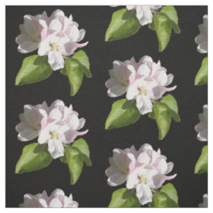Tissu en coton de fleurs de pommier de printemps