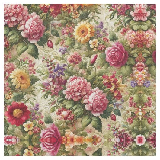 Tissu en coton floral - Un triage de l'élégance (Fermer)