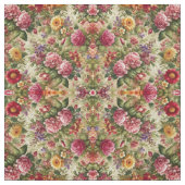 Tissu en coton floral - Un triage de l'élégance (Échantillon)