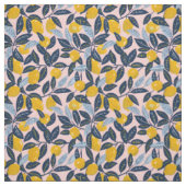 Tissu en coton imprimé citron jaune (Échantillon)