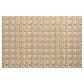 Tissu en coton imprimé citron jaune (Yard)