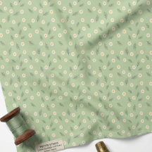 Tissu en coton peigné à motif éparpillé de pâquere