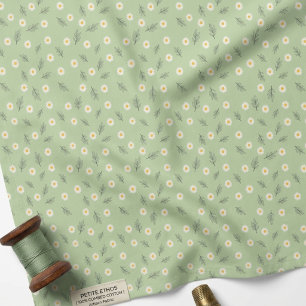 Tissu en coton peigné à motif éparpillé de pâquere