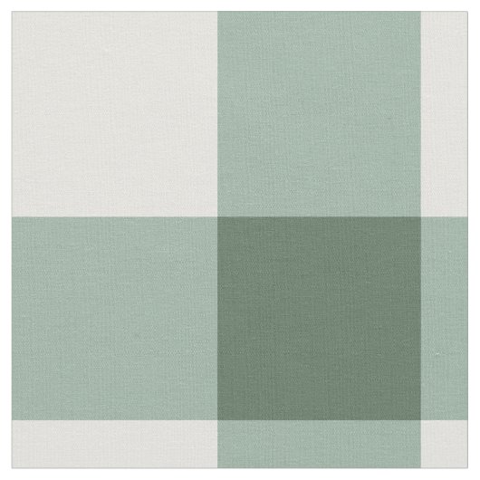 Tissu en coton peigné gingham classique sage (Fermer)
