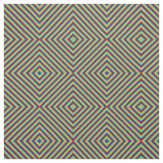 Tissu en coton Pima Rainbow X (Échantillon)