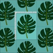 Tissu en feuille de palmier tropical d'impression (Carreau)