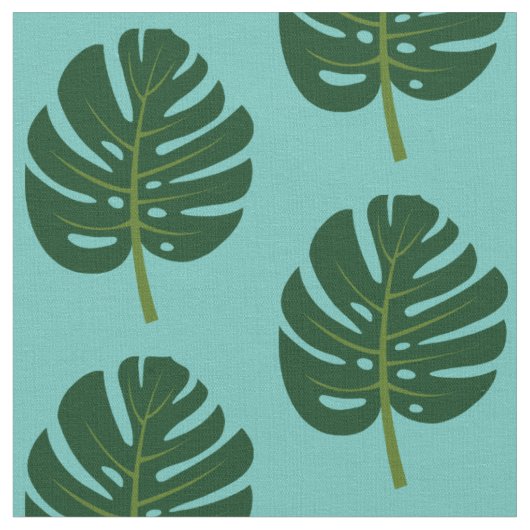 Tissu en feuille de palmier tropical d'impression (Fermer)