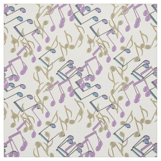 Tissu en pastel de motif de notes de musique de (Échantillon)