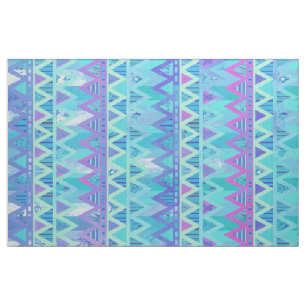 Tissu en pastel léger aztèque tribal de Chevron