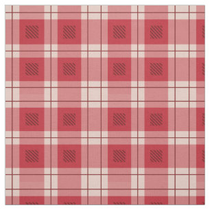Tissu en plaid rouge classique