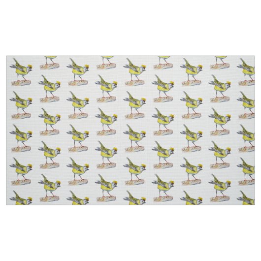 Tissu en polyester d'oiseaux jaunes (60 po de larg (Fat Quarter)