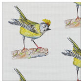 Tissu en polyester d'oiseaux jaunes (60 po de larg (Fermer)