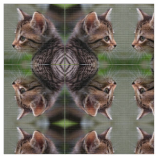 Tissu en popeline de polyester miroir de chaton mi