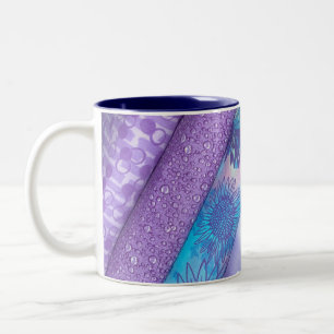 Tissu en rouleau violet et bleu pour mug