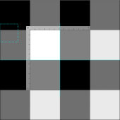 Tissu En vichy noir (Carreau)