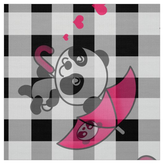 Tissu En vichy noir (Échantillon)