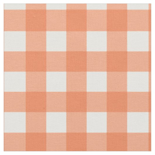 Tissu En vichy orange et blanc (Fermer)