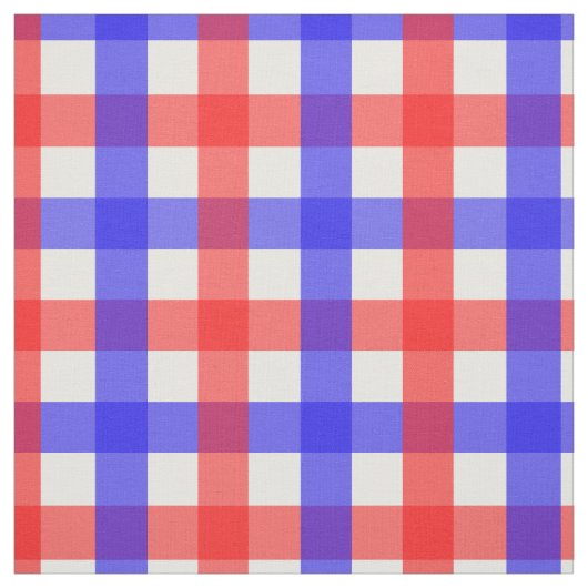 Tissu En vichy Rouge Et Bleu (Échantillon)