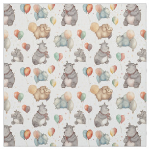 Tissu Enchanter le mauvais ajustement : Whimsy Hippo