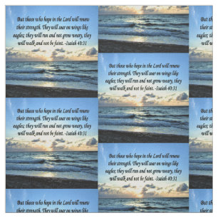 TISSU ENCOURAGER ISAIAH 40:31 LE LEVER SUR L'OCÉAN
