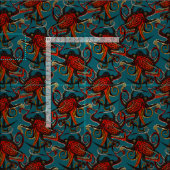 Tissu encre de poulpe sarcelle (Carreau)