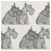 Tissu Encre de stylo Scottish Terriers (Échantillon)