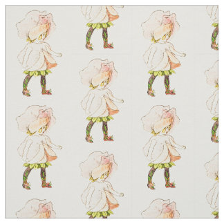 TISSU ENFANT DE FLEUR - MOTIF FÉERIQUE FLORAL DE POIS