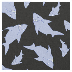Tissu Enfants mignons de requin noir