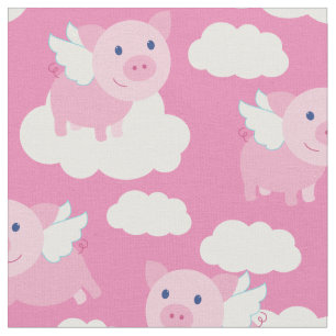 Tissu Enfants mignons Volant Cochons bébé Piggy Piggy