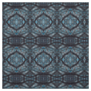 Tissu Entre l'art abstrait aquarelle bleu