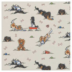 Tissu Épagneuls cavaliers du terrain de jeu CKCS