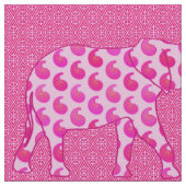 Tissu Éphant de Paisley - rose glacée et fuchsia (Détail)