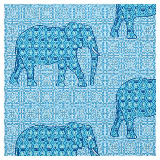 Tissu Ephène de fleur de Lotus - turquoise (Échantillon)