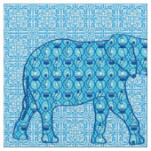 Tissu Ephène de fleur de Lotus - turquoise (Fermer)