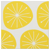 Tissu Epoque atomique Citron Slices Starburst Imprimer (Fermer)