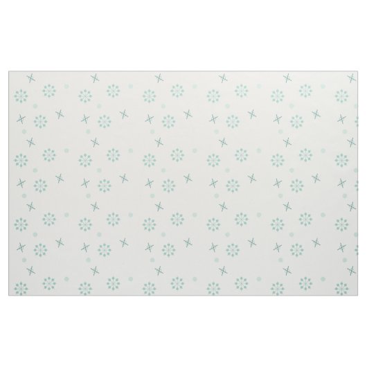 Tissu Époque atomique Spoutnik Starburts hiver Vert (Fat Quarter)