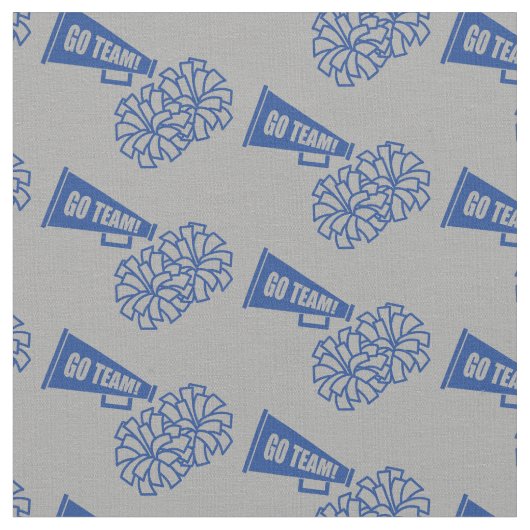 Tissu Équipe de meneuses de jeu Couleurs de l'école Bleu (Fermer)