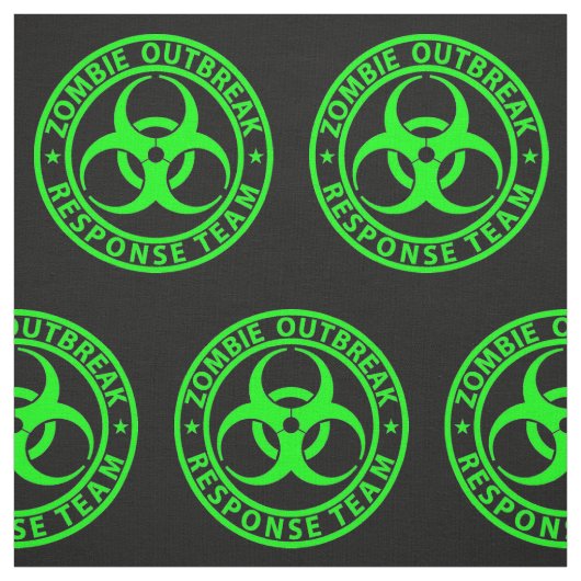 Tissu Équipe de réponse à une épidémie de zombies vert n (Échantillon)