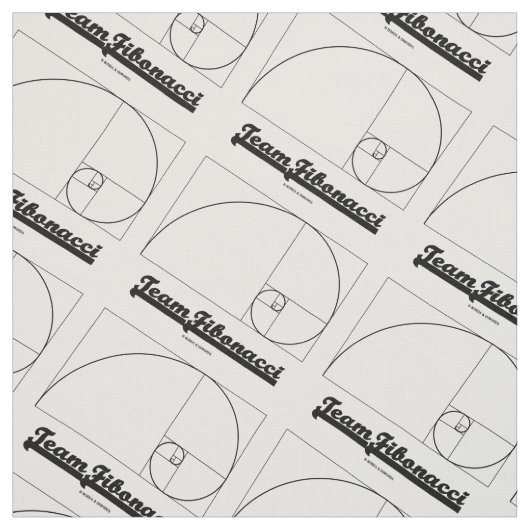 Tissu Équipe Fibonacci (spirale de Fibonacci) (Échantillon)