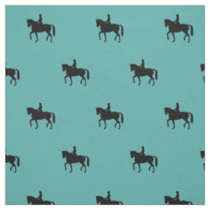 Tissu Équitation Jade Dressage Imprimé au Mètre